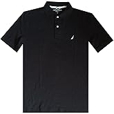 Nautica Men's Short Sleeve Solid Cotton Pique Polo Shirt