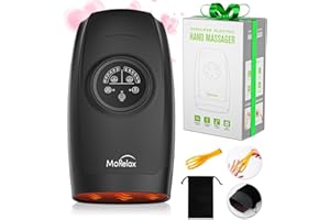 Morelax Hand Massager Machine with Heat and Compression, 6 Levels Shiatsu Massager for Arthritis and Carpal Tunnel Relief, Pain Relief for Finger, Wirst, and Hand, Best Gifts for Men and Women
