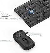 Seenda WGJP-031 Small Wireless Keyboard and Mouse, Ultra Compact USB Combo Black view 7