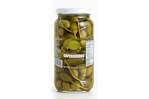 Sanniti Spanish Caperberries (Caper Berries) in Vinegar and Salt Brine - 33.5 oz