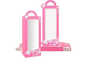 Dripykiaa Pink Doll Party Favor Boxes 16 Pack Doll Props Hot Pink Gift Box Goodie Bag Candy Treat Boxes Pink Birthday Bachelorette Party Decorations Supplies For Girls Women