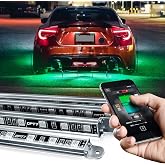 OPT7 Aura Pro RGB Aluminum Car Underglow Kit with App &amp; Remote Control | Waterproof 1-Piece Rigid Bars, 4PC Multicolor Music Sync Lighting, Neon Accent Underbody Lights, Exterior Car Gifts, 12V