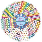 FUNCLASS 844 Reward Stickers for Kids, Teacher Stickers for Classroom | 16 Sheets for Preschool &amp; Elementary Teachers, Parents and Toddlers &mdash; Classroom Rewards, Behavior Charts &amp; Daily Chores