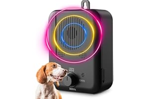 AUBNICO Anti Barking Device, Dog Bark Deterrent Devices with 50ft Rechargeable Ultrasonic Dog Barking Control Devices, 3 Modes Dog Barking Silencer for Almost Dogs Indoor Outdoor Safe for Dogs & People