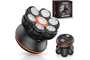 MAXGROOM Head Shavers for Bald Men, Waterproof Electric Razor with 7D Floating Heads, Close Smooth Shave, Magnetic Detachable Blades, 90min Runtime, Dual-Speed Power, Wet/Dry Shave