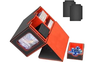 ATPWONZ Card Deck Box for MTG Commander Display,Card Deck Box Fits 200+ Double Sleeved Cards,Magic TCG Trading Card Storage Box with Dice Tray,2 Dividers and 35pt Magnetic Card Holder