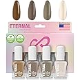 Eternal Brown Nail Polish Set for Women (BEACH WALK) - Beige Nail Polish Set for Girls - Long Lasting & Quick Dry Nail Polish Kit for Home DIY Manicure & Pedicure - Made in USA, 13.5mL (Set of 4)