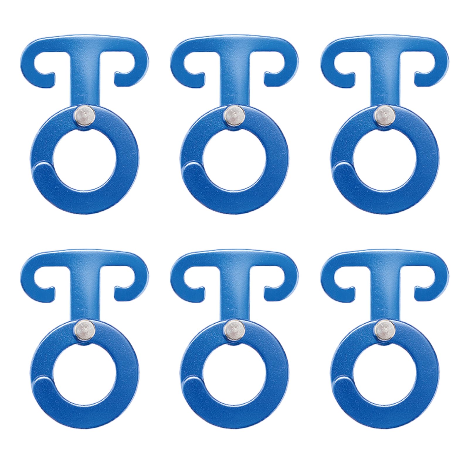 TRIWONDER 12 Pcs Guy Rope Tensioners Guy Lines Tent Cord Adjuster Paracord Rope Buckle for Camping Hiking Backpacking, Outdoor Tent Accessory (E - Blue - 6 Pcs) — image 1