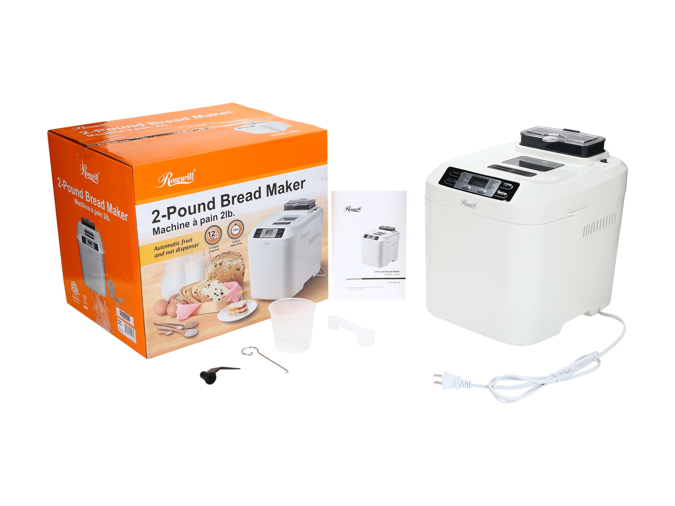 Rosewill RHBM15001 2Pound Programmable Rapid Bake Bread Maker with