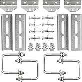 Racewill 4 Pack 8"/10"/12" Boat Trailer Bunk Brackets for 1.5" x 3", 2" x 3", 3" x 3" Boat Trailer Crossmember