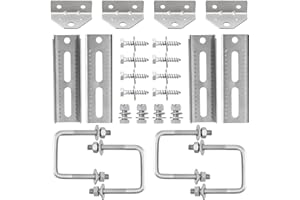 Racewill 4 Pack 8"/10"/12" Boat Trailer Bunk Brackets for 1.5" x 3", 2" x 3", 3" x 3" Boat Trailer Crossmember