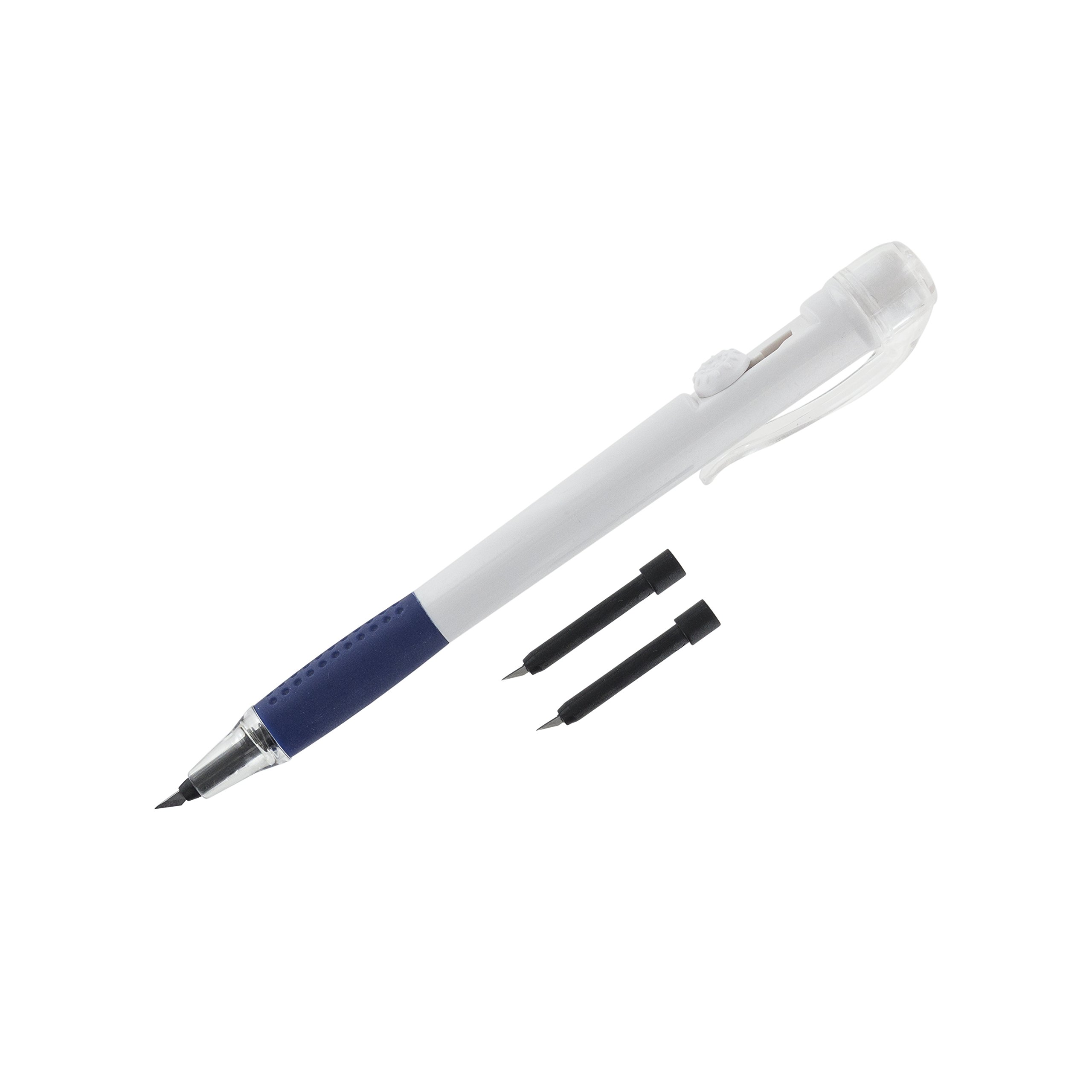 Modelcraft PKN4210 Mini Hobby Knife - Pen Style Cutter with 2 Spare Blades , White , 14.5cm