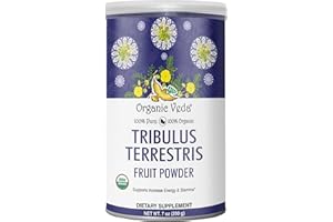 Organic Veda Tribulus Terrestris Powder for Men & Women - 100% Pure Tribulus Terrestris Herbal Dietary Supplement - Improves Focus, Muscles Strength, Boost Energy & Stamina - USDA Certified - 7oz