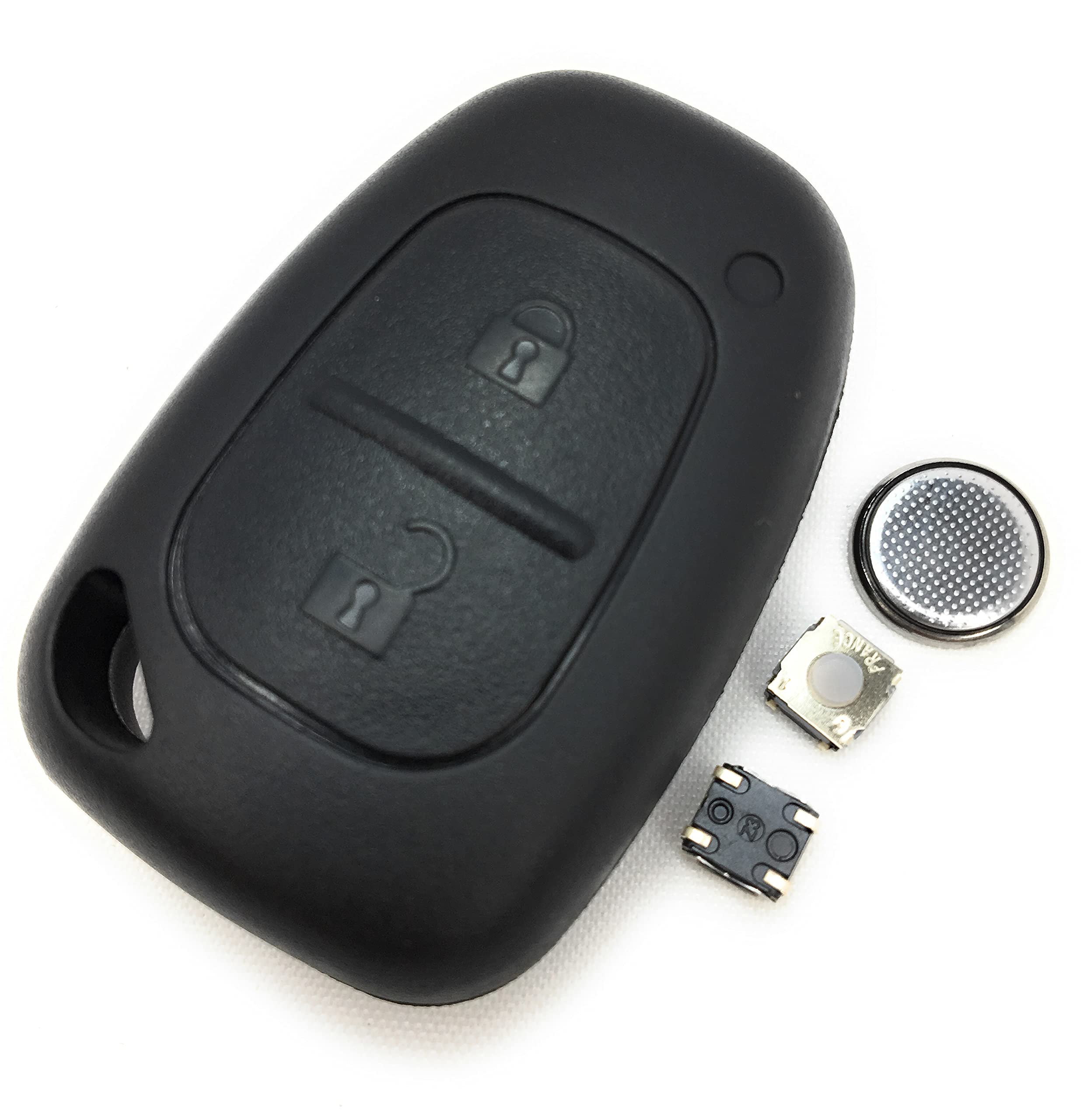 DIY Repair Kit - compatible for Vauxhall Renault Nissan 2 button remote key refurbishment