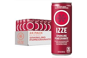 Izze Sparkling Juice, Pomegranate, 8.4 Fl Oz (Pack of 24)