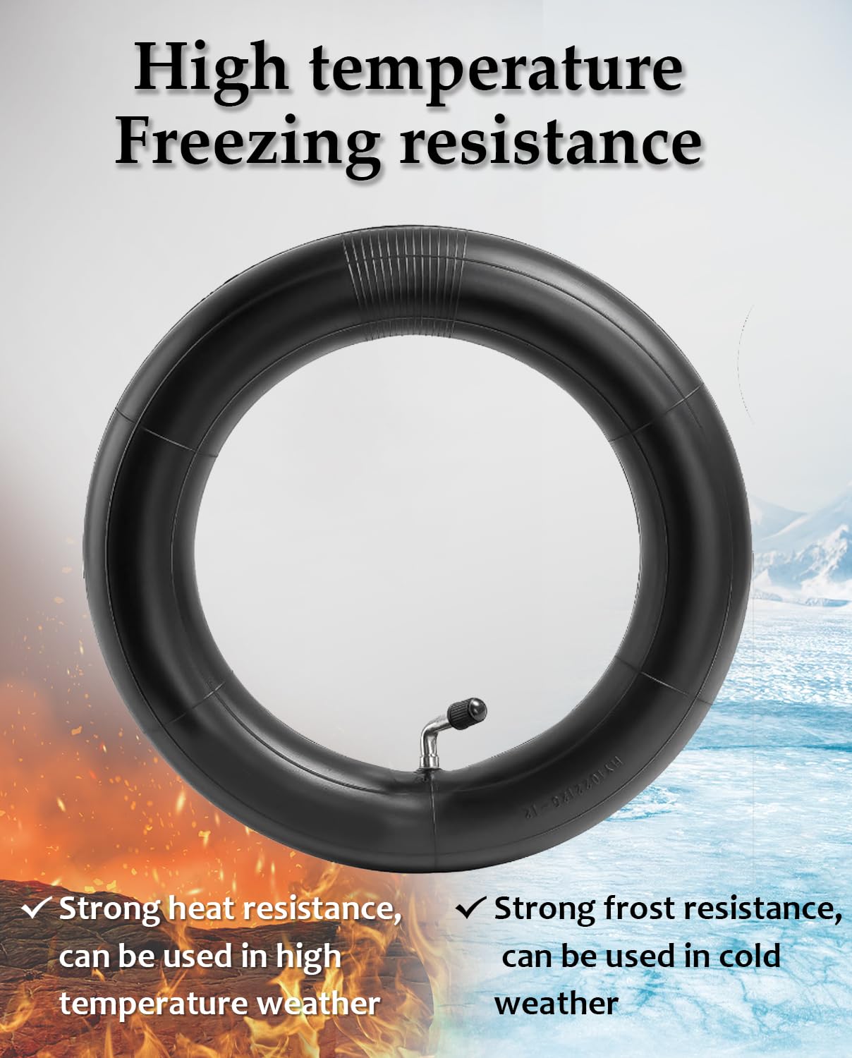 10 Inch 10x2.75-6.5 Off-road Tire Rubber Inner Tube Suitable for Speedway 5 Dualtron 3 Hover-1 Alpha JOYOR S Hiboy Titan PRO Electric Scooter Explosion-Proof Shockproof Super-Grip