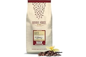Barrie House French Vanilla Flavored Whole Bean Coffee | 2 lb Bag | 100% Arabica Coffee Beans | Artificially Flavored