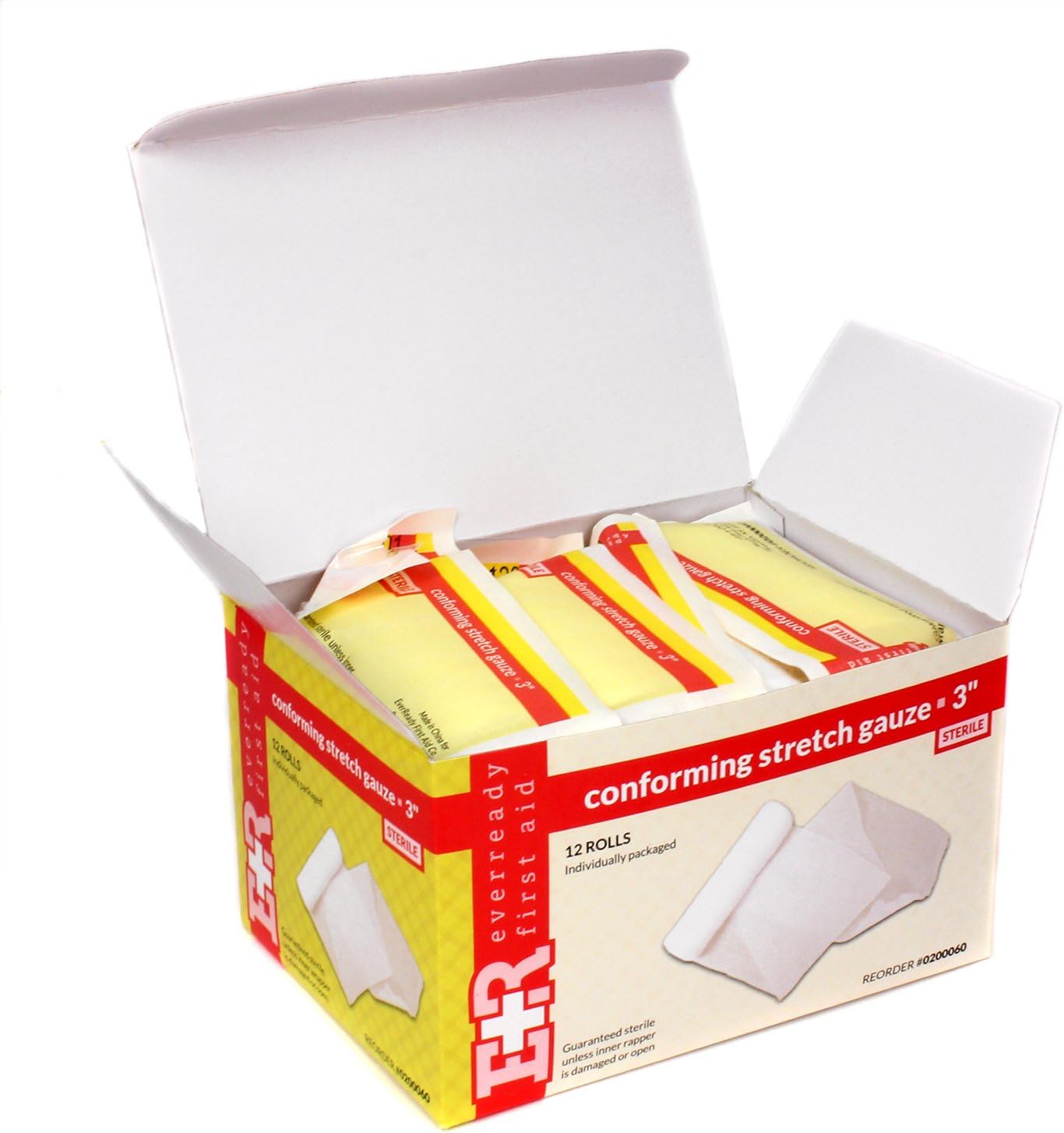 Ever Ready First Aid Sterile Conforming Gauze Roll Bandage - Box of 12-2 inch: Health & Personal Care