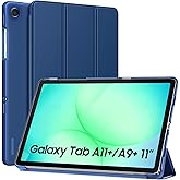 MoKo Slim Case for Samsung Galaxy Tab A11+ Plus/A9+ Plus 11 Inch, Navy Blue | Smart Stand Hard PC Translucent Back Shell Cover for Galaxy Tab A11+/A9+ Tablet, Auto Sleep/Wake, 2 Adjustable Angle