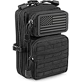 LIVANS Tactical Molle Utility Pouch, EDC Tool Pouch Tactical Phone Pouches Mini Waist Pouches Medical EDC IFAK Pack Mini Design of 3-Day Backpack