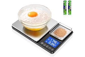Food Scale, 15kg x 0.01g Digital Kitchen Scale Cooking and Baking, Dual Precision Food Weight Scale with Backlit LCD Display,