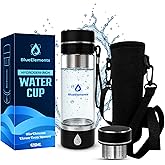 2025 Portable, Rechargeable Glass Hydrogen Water Bottles Generator – SPE/PEM Ionizer | Molecular Hydrogenated Water in 3 Min | Ionized Hydrogen Water Bottle Machine for Home, Office, Gym, Travel