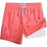maamgic 2 in 1 Mens Swim Trunks 7 Inch Swim Shorts Swim Suits Board Shorts