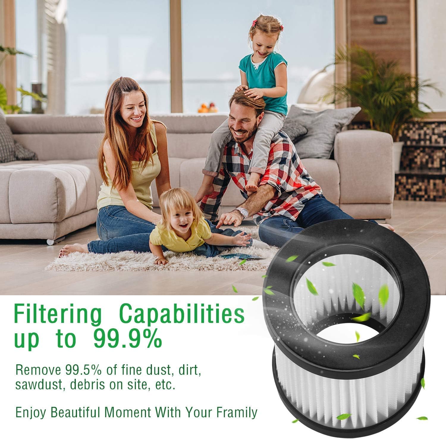 UOUOLONUN 6 Pack Replacement HEPA Filters Compatible for MOOSOO XL-618A Cordless Vacuum: Appliances
