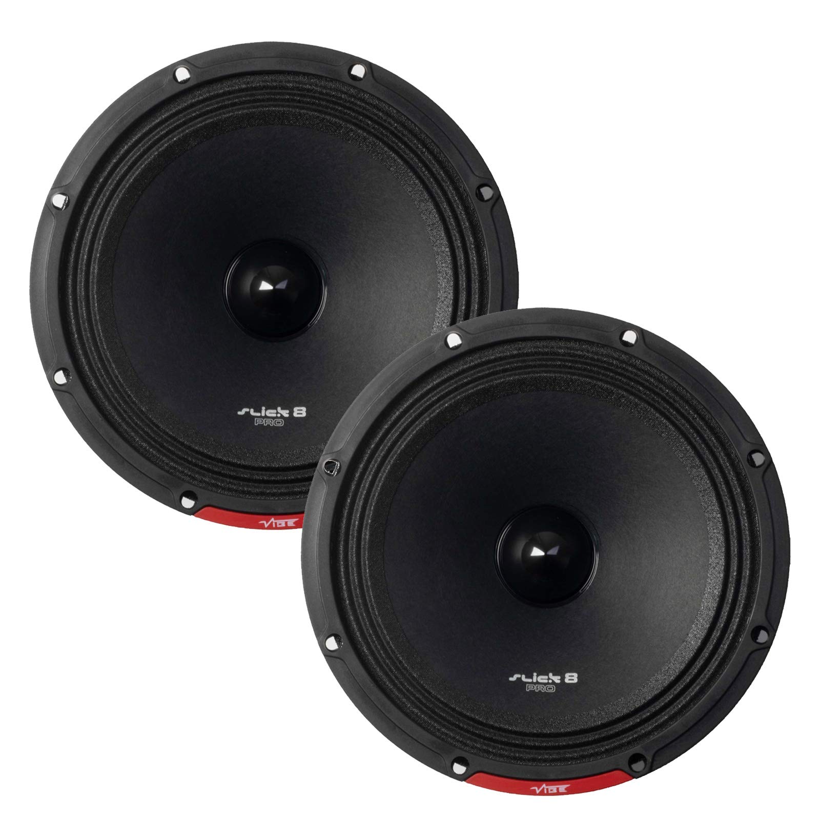 VIBE Audio "VIBE SLICK Pro Audio 8" Midrange Speaker - Sold in pairs - Black
