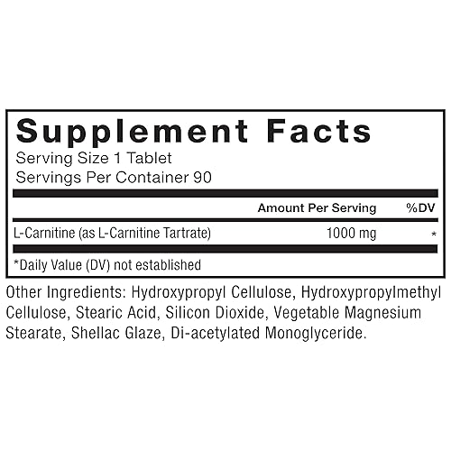 l carnitine hap L-Carnitine, 30 Tablets