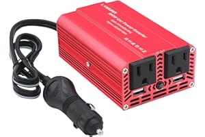 Cantonape 500W Car Power Inverter DC 12V to 110V AC Converter with Dual AC Outlets Dual 3.1A USB Car Charger Adapter for Car Home