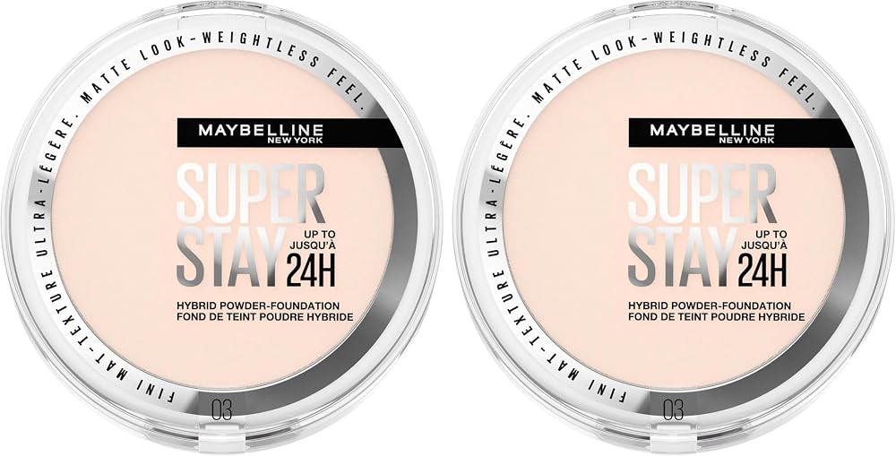 Maybelline SuperStay 24H Hybrid Powder Foundation 03 Pack of 2