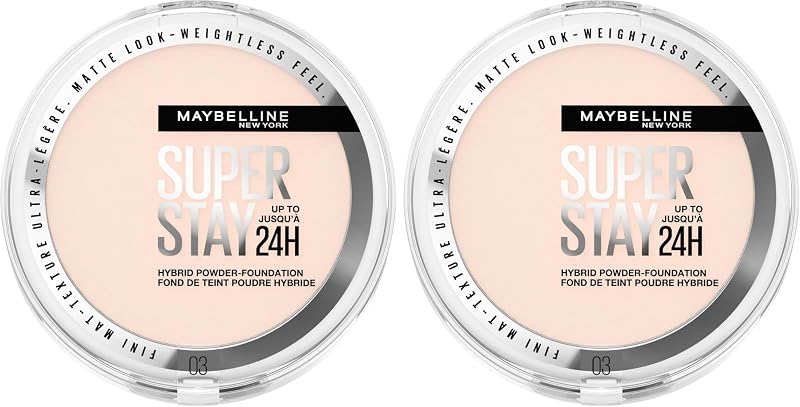 Maybelline SuperStay 24H Hybrid Powder Foundation 03 Pack of 2