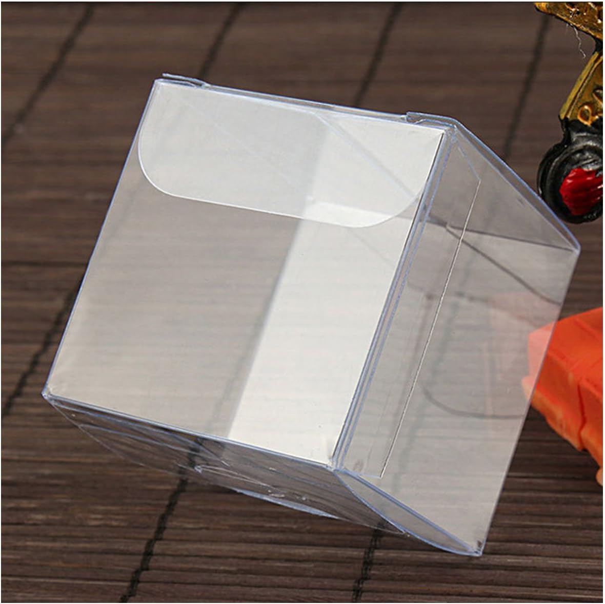 10,25,50 Clear Plastic Tuck Top PVC Boxes Wedding Party Favor(5"x5"x5") (25)