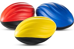 Bedwina 5" Mini Foam Football - Small Toy Footballs for Indoor and Outdoor Play, Spiral Foam Sports Birthday Football Party Favors for Kids