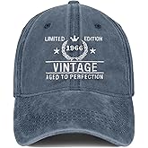 60th Birthday Gifts for Men Women 1965 Hats Vintage 60 Year Old Embroidered Baseball Cap