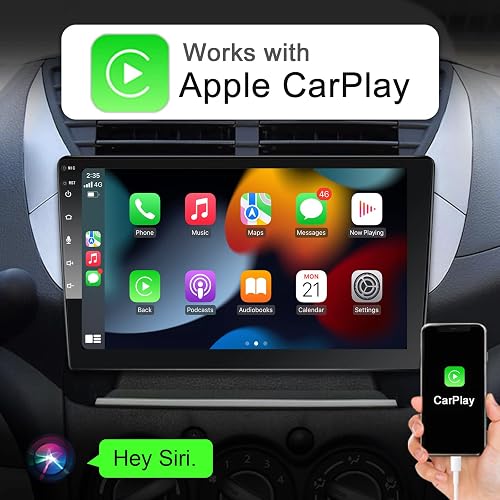 10 Inch Double Din Car Stereo With Wireless CarPlay & Android Auto, Bluetooth, Backup Camera - Universal Touchscreen Radio