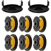 FOKIKIP 8-Pack Replacement Spools for Trimmer, 0.063-inch Diameter Trimmer Line, Professionally Designed String Trimmer