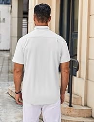 COOFANDY Dress Shirts for Men Short Sleeve Casual
