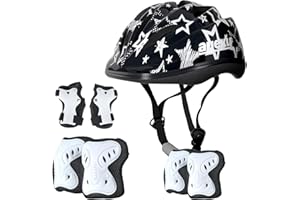 AYEKU Adjustable Helmet for Ages 5-16 Kids Toddler Boys Girls Youth,Protective Gear with Elbow Knee Wrist Pads for Multi-Sports Skateboarding Bike Riding Scooter Inline skatings Longboard Roller Skate