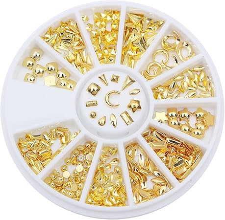 Amazon Born Pretty デコパーツ ゴールド星 月 三角形 丸い レトロ ネイルアートネイルパーツ クリアラインストーン シャープボトムマルチサイズ 並行輸入品 ビューティー 通販