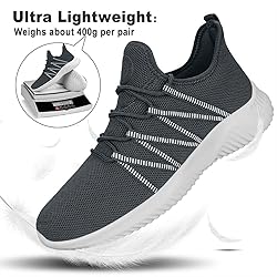 Feethit Mens Slip On Running Shoes Breathable