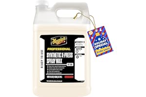 Meguiar's D15601 Synthetic X-Press Spray Wax for Car Detailing, Creates a Deep Shiny Look, Can Be Applied to Wet or Dried Paint and In Direct Sunlight, Moisture Rolls Off Waxed Paint, 1 Gallon