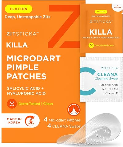 ZitSticka KILLA Kit Microdart Pimple Patches 4 Patches 4 Priming CLEANA