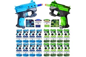 Wishery Accessories for Nerf Party Supplies, Favors - 16 Sets. Bulk Pack for Nerf Birthday, War 2 Teams - Mini Gun Pistol, Wr