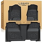 LASFIT Floor Mats 2014-2018 for Chevrolet Chevy Silverado/GMC Sierra 1500 Only Crew Cab, 2015-2019 Silverado/Sierra 2500HD 3500 HD, Only Crew Cab, with Carpet Floor, Only Fit 1st Row Bucket Seating