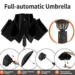 ZDSSM Compact Travel Umbrella Inverted Reverse