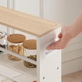 HOOBRO Slim Storage Trolley 4-Tier Narrow Kitchen Cart on Wheels view 8