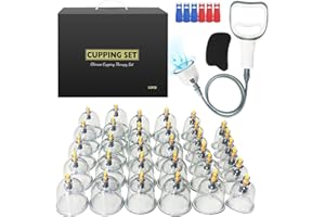Cupping Therapy Set,Cupping Set for Massage Therapy - 32 Cups Chinese Cupping Set with Magnetics,Upgrade Cupping With Massage