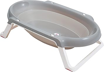 Tigex Baignoire Pour Bébé Pliable Ultra Compacte 0 12 Mois Max 15 Kg Gris